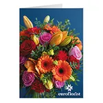 Blumige Grußkarte